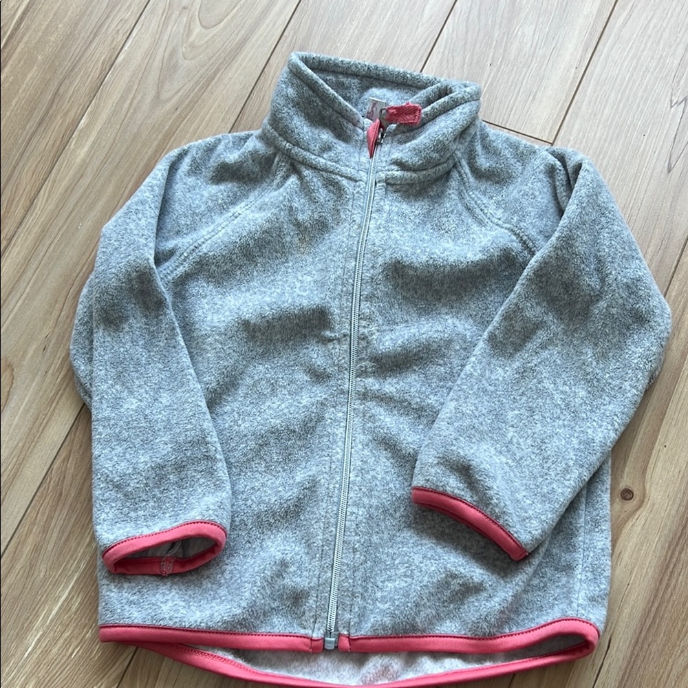George Gray and Pink Fleece Vest with Full Zip